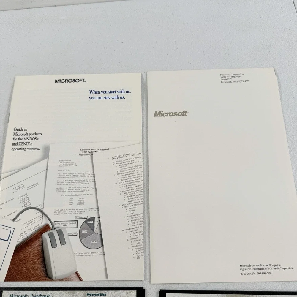 Vintage Microsoft Mouse & Paintbrush 5.25